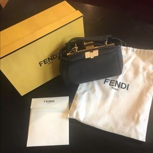 Fendi Micro Peekaboo Black Gold